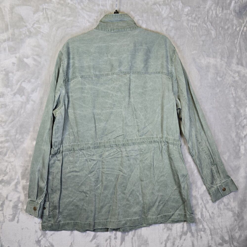 NWT Jane & Delancey Shirt Womens XL Green Denim Snap Close Shacket Outdoor - Picture 5 of 10